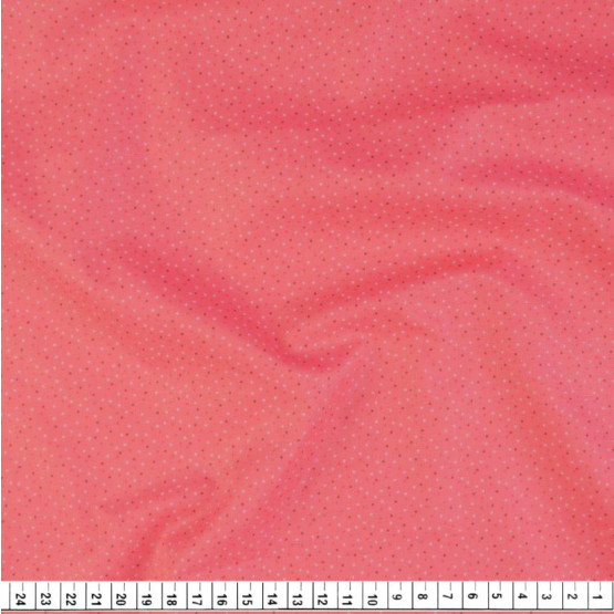 Tecido Tricoline Estampa Micro Bolinhas Fundo Rosa Esc Larg.150cm Comp.100% Algodão Preço por Metro -120gr/m² -LB,A2,S1,P3,LS5