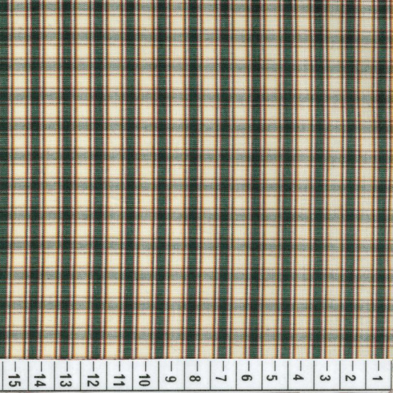 Tecido Tricoline Xadrez Verde Vermelho Fio Tinto Larg 150cm 100%algodão 112gr/m2