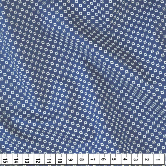 Tecido Tricoline Premium Estampa Gravataria Fundo Marinho Navy Larg 1,47mt 100% algodão - 90gr/m²