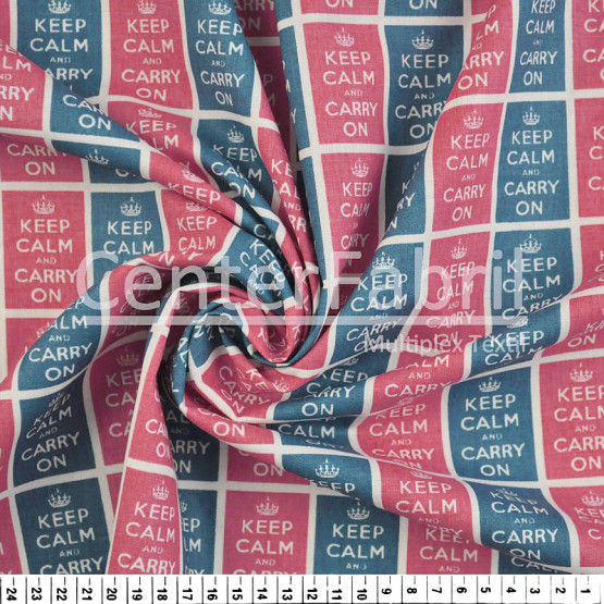Tecido Tricoline Estampa "Keep Calm ..." Largura 150cm 100%Algodão Conserv 1-I/2-2/3-2/4-1/5-2/6-1