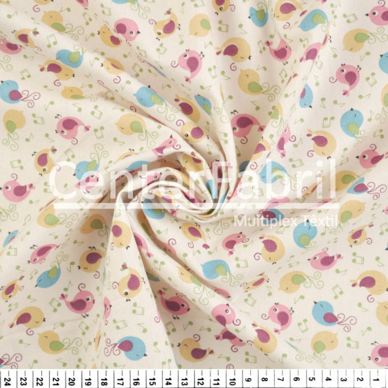 Tecido Tricoline Estampa Passarinhos Cantores Rosa Largura 150cm 100%Algodão Conserv 1-I/2-2/3-2/4-1/5-2/6-1