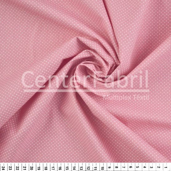 Tecido Tricoline Estampa Micro Poá Rosa Largura 150cm 100%Algodão Conserv 1-I/2-2/3-2/4-1/5-2/6-1