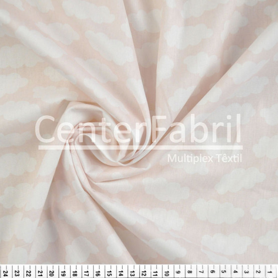 Tecido Tricoline Est Pillow Nuvem Rosa  Largura 150cm -100%Algodão Conserv 1-I/2-2/3-2/4-1/5-2/6-1
