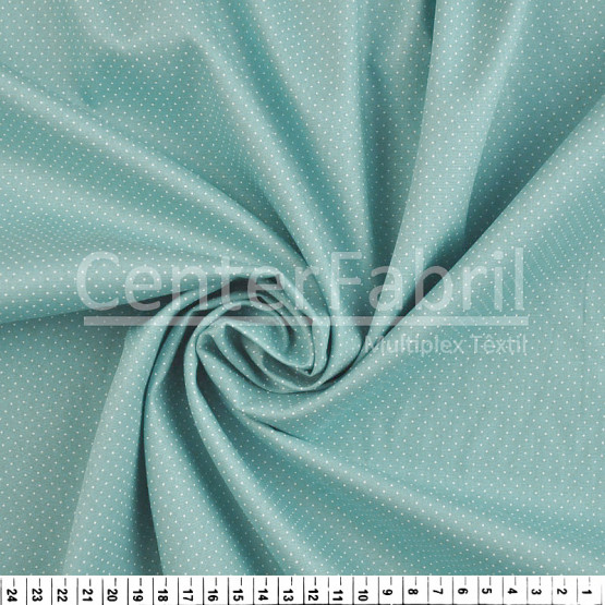 Tecido Tricoline Estampa Micro Poá Jade Largura 150cm 100%Algodão Conserv 1-I/2-2/3-2/4-1/5-2/6-1