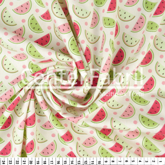Tecido Tricoline Estampa Fatias Melancia Multcolor Largura 150cm 100%Algodão Conserv 1-I/2-2/3-2/4-1/5-2/6-1