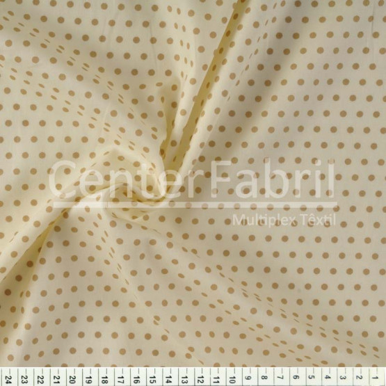 Tecido Tricoline Estampa Poá G Castanho Largura 150cm 100%Algodão Conserv 1-I/2-2/3-2/4-1/5-2/6-1