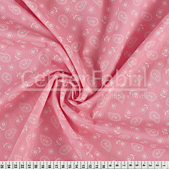 Tecido Tricoline Estampa Mini Cashmere Pink Largura 150cm 100%Algodão Conserv 1-I/2-2/3-2/4-1/5-2/6-1