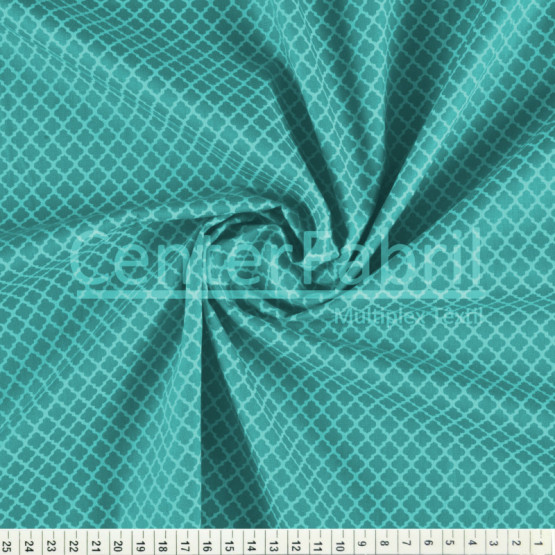 Tecido Tricoline Estampa Mini Vitral Turquesa Largura 150cm 100%Algodão Conserv 1-I/2-2/3-2/4-1/5-2/6-1