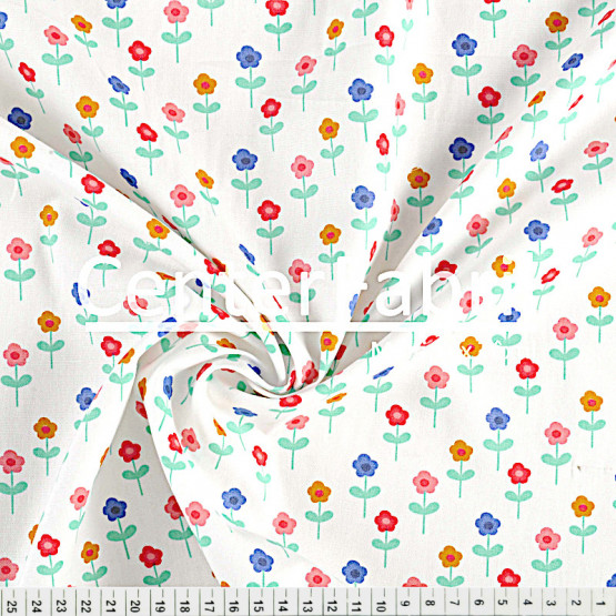 Tecido Tricoline Coleção Signature - Mini Flores Largura 147cm 100%Algodão Conserv 1-I/2-2/3-2/4-1/5-2/6-1