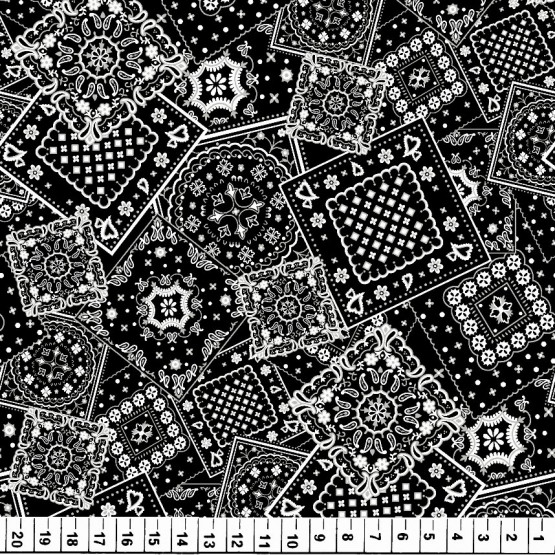Tricoline Bandana Preto Larg 150cm 100%algodão 112gr/m2 promoção de R$ 26,90 por