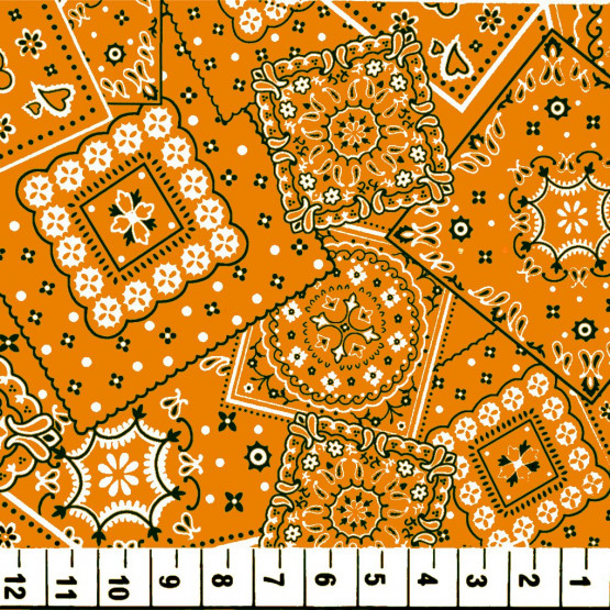 Tricoline Bandana Laranja Larg 150cm 100%algodão 112gr/m2 promoção de R$ 26,90 por