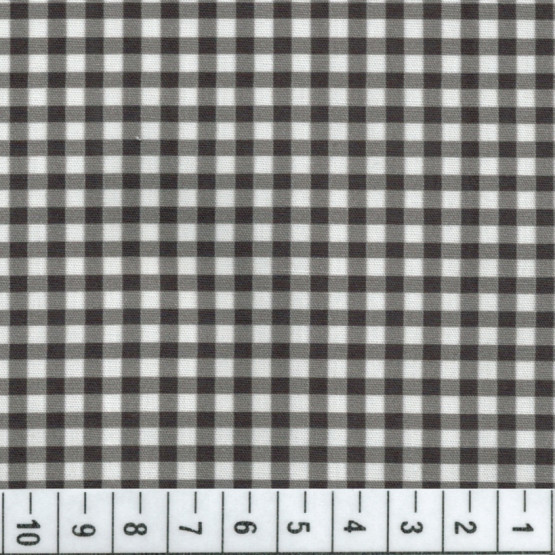 Tricoline Xadrez Vichy Preto e Branco -Xadrez DW 1284-100%algodão