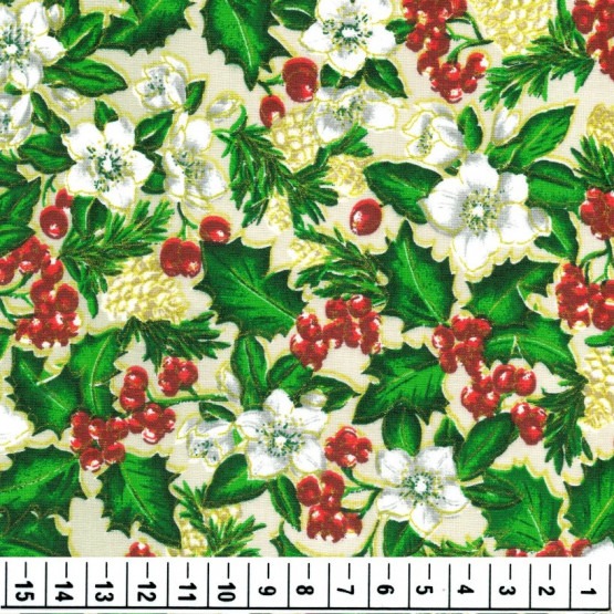 Tricoline Natal - Natalicio -Larg 140cm 100%algodão Preço por Metro