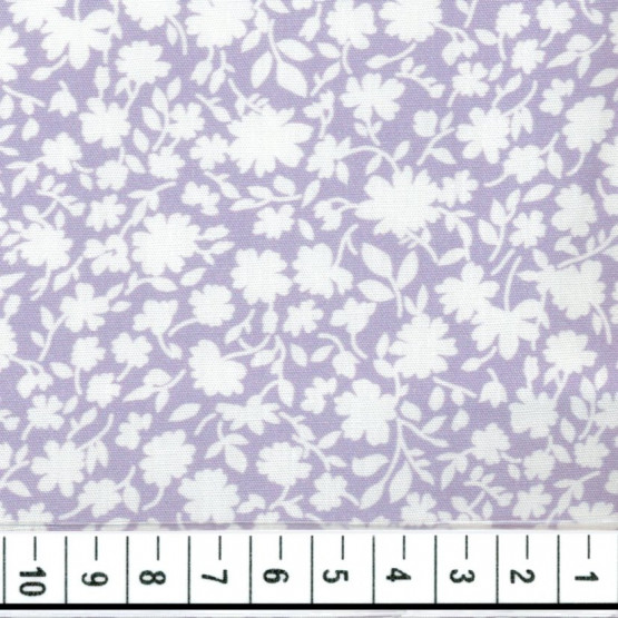 Tricoline floral liberty -Gardenia- lilas e branco 100%algodão