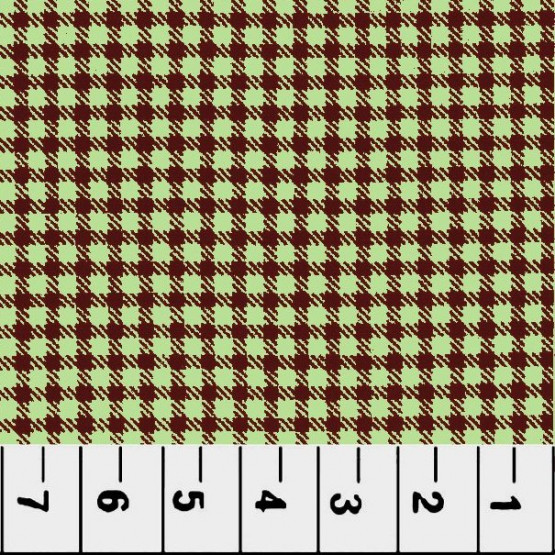 Tricoline xadrez vichy marrom e fundo verde larg 140cm 100%algodão