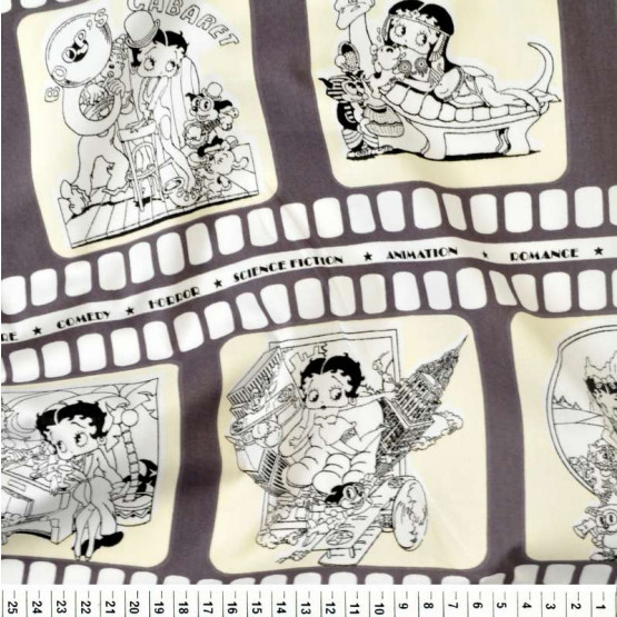 Tricoline Estampado Coleção Betty-Boop Filme Larg.150cm 100%Algodão