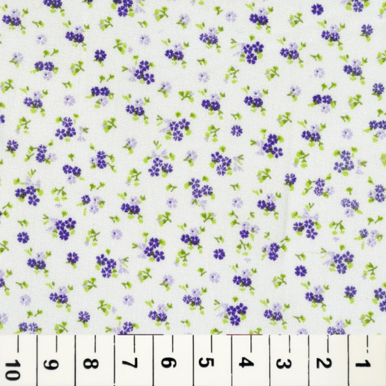 Tricoline estampada floral Lilas 100%algodão