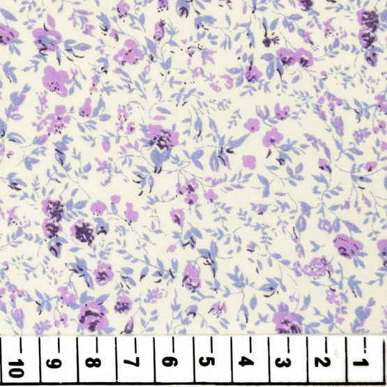 Tricoline estampada floral Lilas 100%algodão