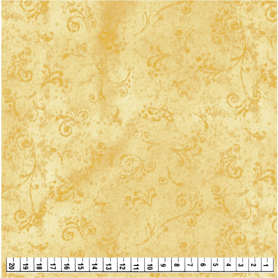 Tecido Tricoline Estampa Arabesco Textura 50 tons Amarelo Claro Larg1,50m 100%Algodão