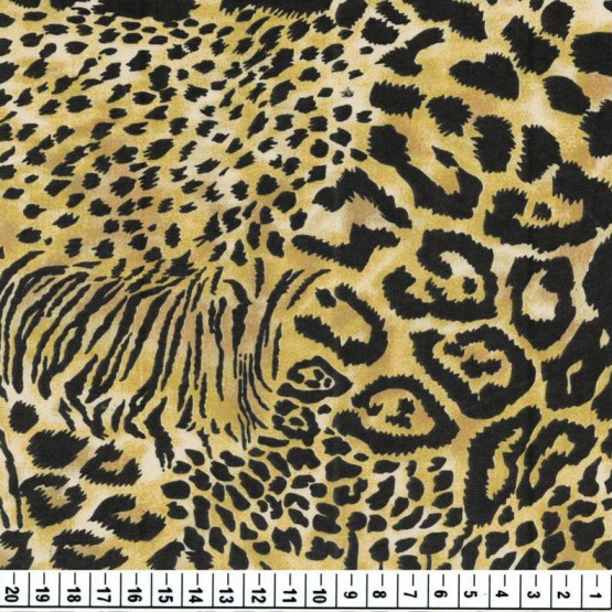 Tricoline estampada patchpele bichos 100%algodão