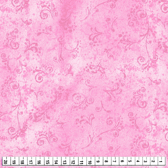 Tecido Tricoline Estampa Arabesco Textura 50 tons Rosa Médio Larg1,50m 100%Algodão