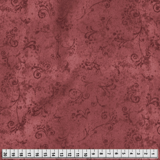Tecido Tricoline Estampa Arabesco Textura 50 tons Vinho Larg1,50m 100%Algodão