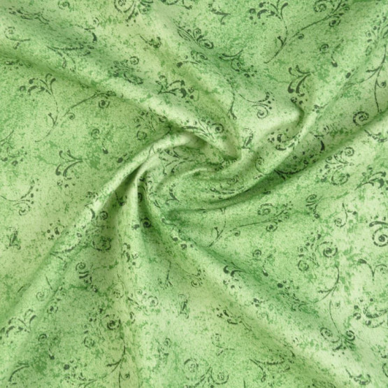 Tecido Tricoline Estampa Arabesco Textura 50 tons  Verde Larg1,50m 100%Algodão