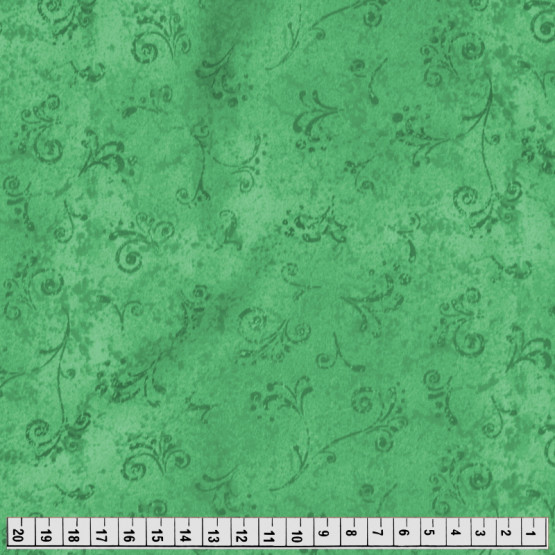 Tecido Tricoline Estampa Arabesco Textura 50 tons Verde Mar Larg1,50m 100%Algodão