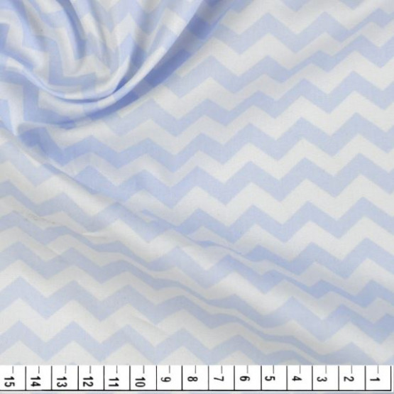Tecido Tricoline Estampado Chevron Ton Ton Azul Larg.150cm 100%Algodão. Conserv1-I/2-2/3-2/5-3/6-2
