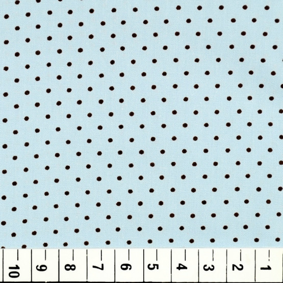 Tricoline estampada bolas - preto fundo azul 100% algodão