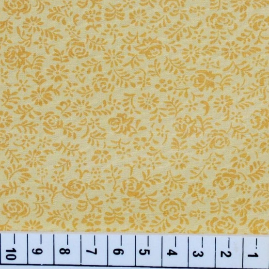 Tricoline estampada floral amarelo 100% algodão