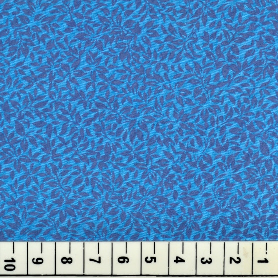Tricoline estampada floral azul 100% algodão