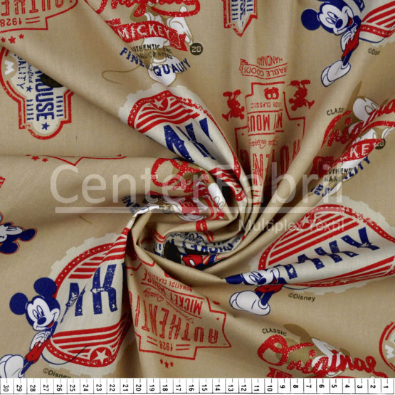 Tricoline Estampado Coleção Disney - Mickey Label Larg.148cm 100%Algodão