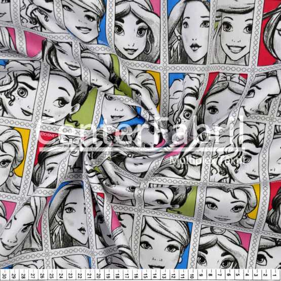 Tricoline Estampado Coleção Disney - Princesa Anime Larg.148cm 100%Algodão