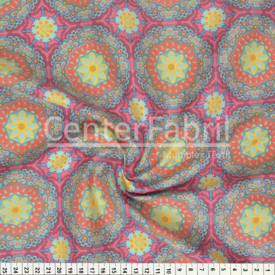 Tricoline Estampado Coleção América -FLIS - Renata Blanco Larg.150cm 100%Algodão