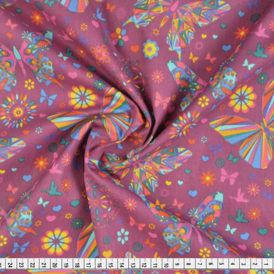 Tricoline Estampado Coleção Borboletas Renata Blanco- Larg.150cm 100%Algodão