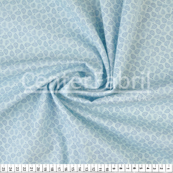 Tecido Tricoline Est Roda Cores - Cashmere Fdo Azul Claro Larg.150cm 100%Algodão 115gr/m² Conserv1-J/2-2/3-2/