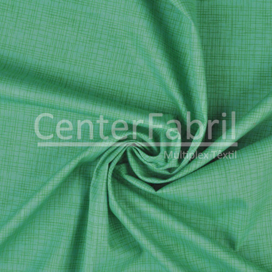 Tecido Tricoline Est Roda Cores - Abstrato Verde Fdo Azul  Larg.150cm 100%Algodão 115gr/m² Conserv1-J/2-2/3-2/