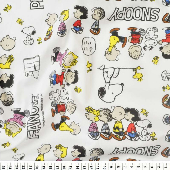 Tricoline Estampado Coleção Snoopy-Woodstock Personagens Larg.150cm 100%Algodão