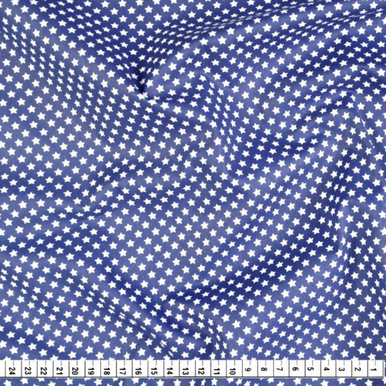 Tricoline Estampado Coleção Navy Estrela Menor Azul Marinho Larg.150cm 100%Algodão