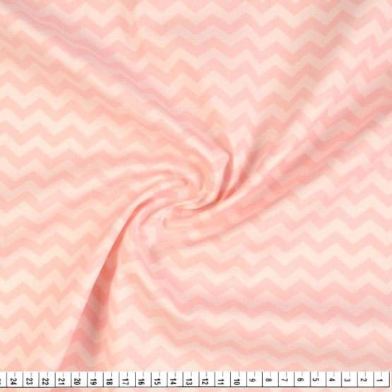 Tecido Tricoline Estampado Chevron Ton Ton Rosa Larg.150cm 100%Algodão. Conserv1-I/2-2/3-2/5-3/6-2