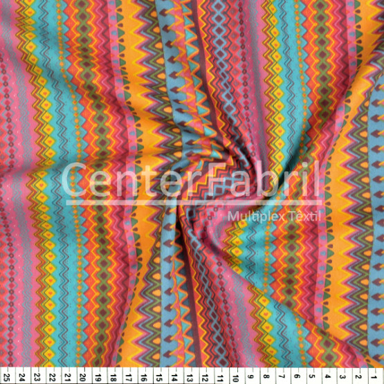 Tricoline Estampado Coleção América -Partner- Renata Blanco Larg.150cm 100%Algodão 