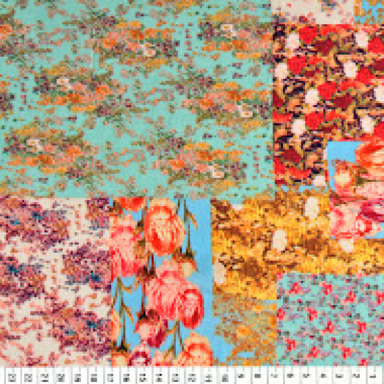 Tecido Viscose Estamp Digital Larg 140cm 100%Viscose des552cor402