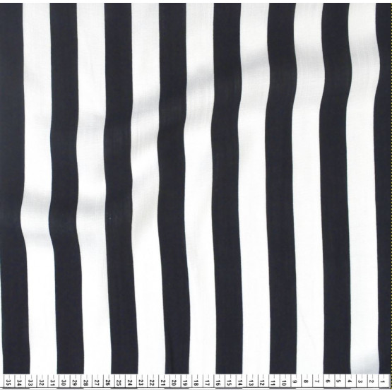 Tecido Viscose Flamê Estampa Listrado Preto e Branco Larg.140cm 100%Viscose 136gr/m2 des15cor0100