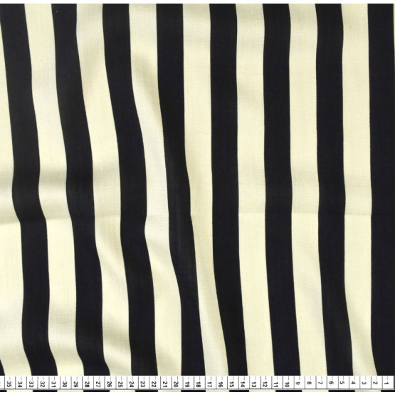 Tecido Viscose Flamê Estampa Listrado Preto e Marfim Larg.140cm 100%Viscose 136gr/m2 des15cor999
