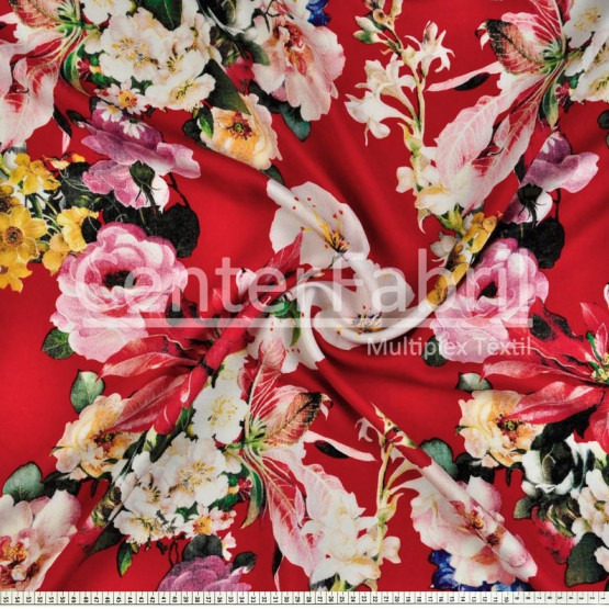 Tecido Viscose Estampa Digital Larg 145cm 100%Viscose 104gr/m2