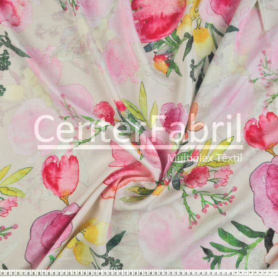 Tecido Viscose Estampa Digital Larg 145cm 100%Viscose 104gr/m2