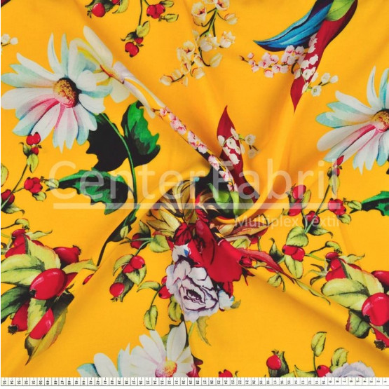 Tecido Viscose Estampa Digital Larg 145cm 100%Viscose 104gr/m2