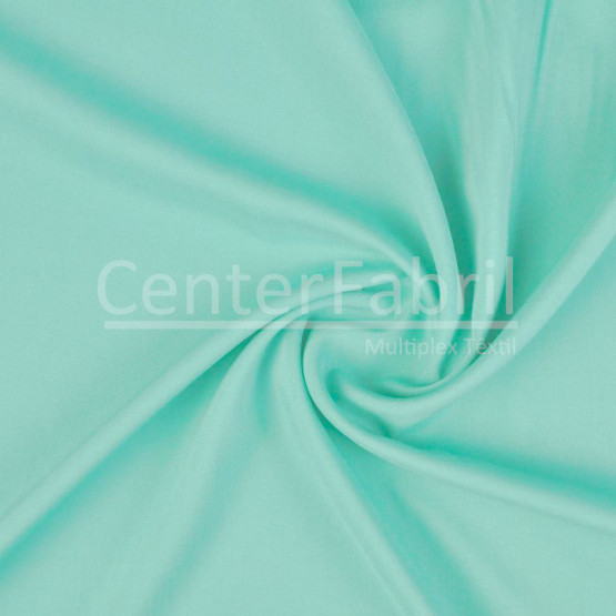 Tecido Viscose Lisa Verde Agua /Trevo  Larg140cm 100%Viscose 92gr/m2.Conserv1-N/2-2/3-2/5-3/6-1