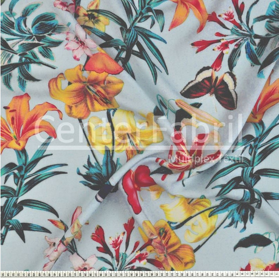 Tecido Viscose Estampa Digital Larg 145cm 100%Viscose 104gr/m2